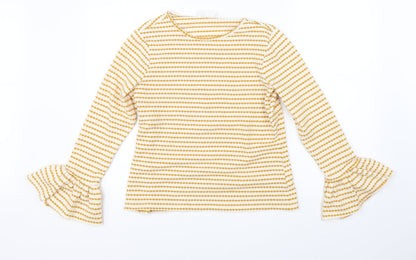 Womens UK Size L Savida Yellow Basic Blouse