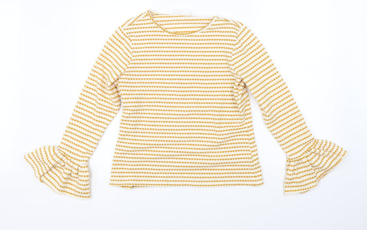 Womens UK Size L Savida Yellow Basic Blouse