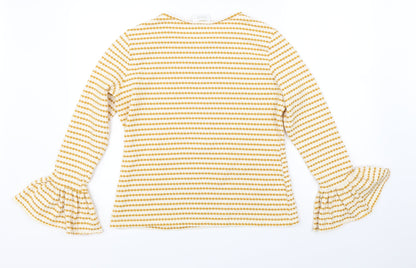 Womens UK Size L Savida Yellow Basic Blouse