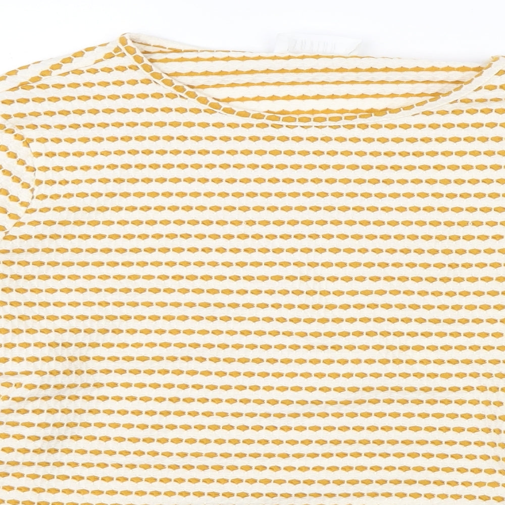 Womens UK Size L Savida Yellow Basic Blouse