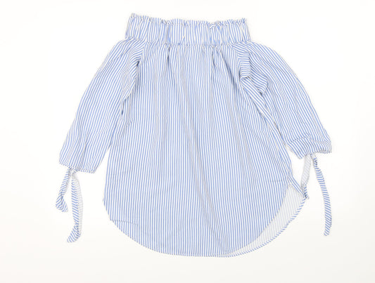 Womens UK Size 4 H&M Blue Basic Blouse