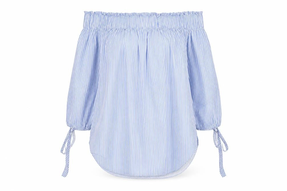 Womens UK Size 4 H&M Blue Basic Blouse