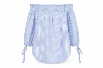 Womens UK Size 4 H&M Blue Basic Blouse