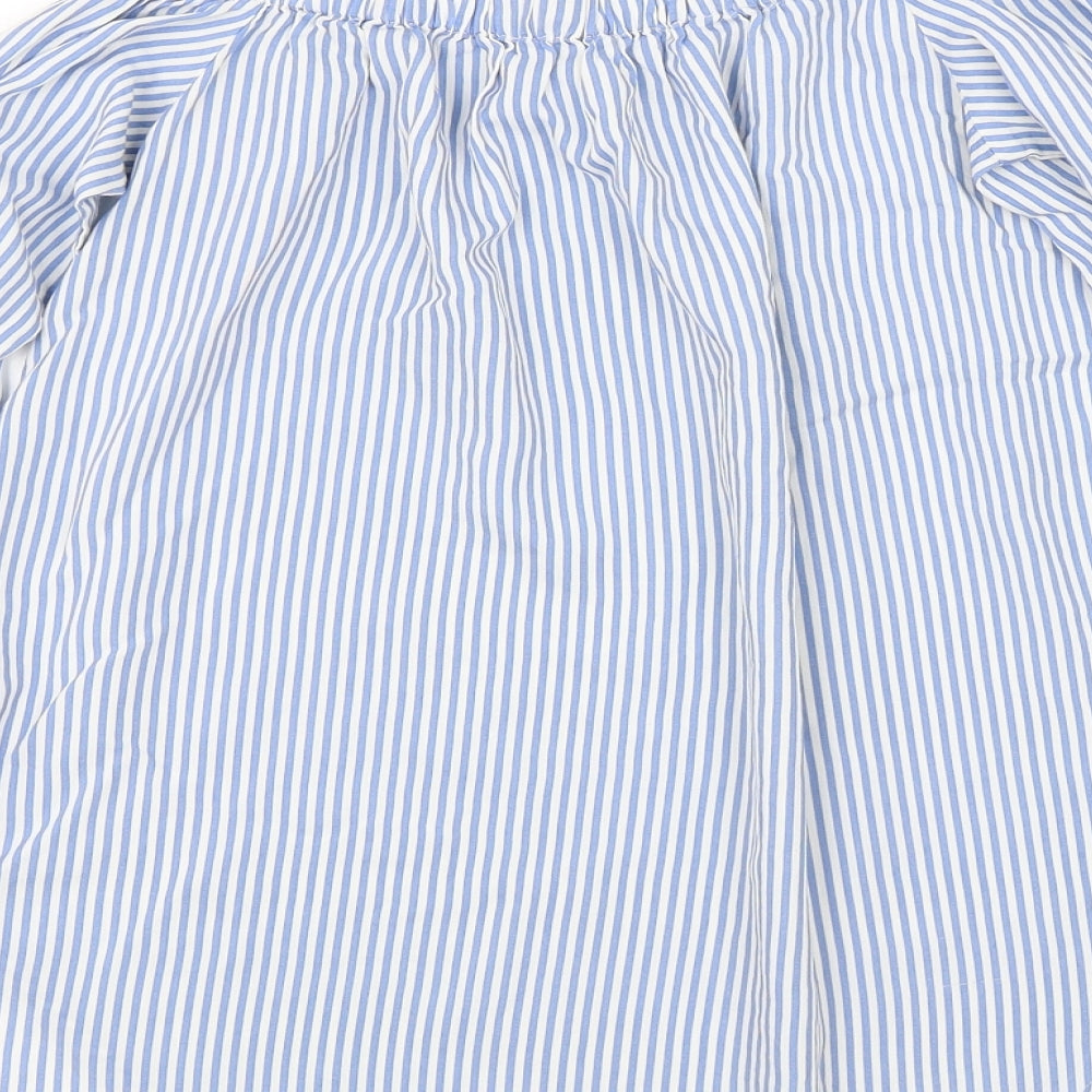 Womens UK Size 4 H&M Blue Basic Blouse