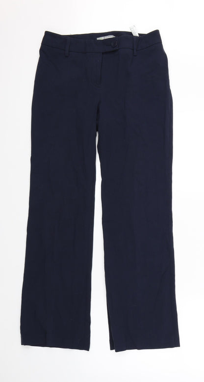 Womens UK Size 10 Marks & Spencer Regular Fit Dress Pants Blue Trousers