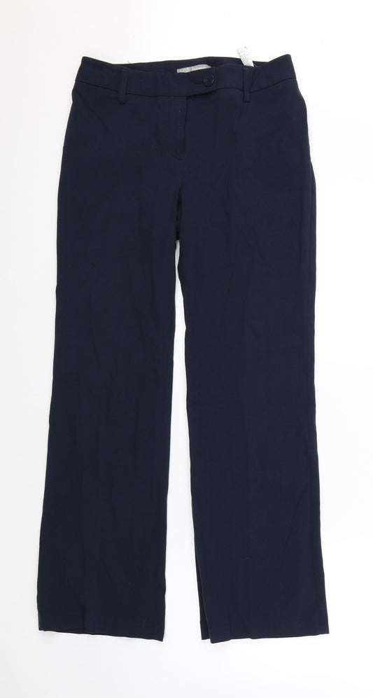 Womens UK Size 10 Marks & Spencer Regular Fit Dress Pants Blue Trousers