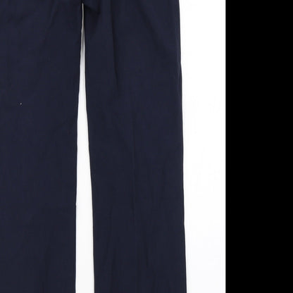 Womens UK Size 10 Marks & Spencer Regular Fit Dress Pants Blue Trousers