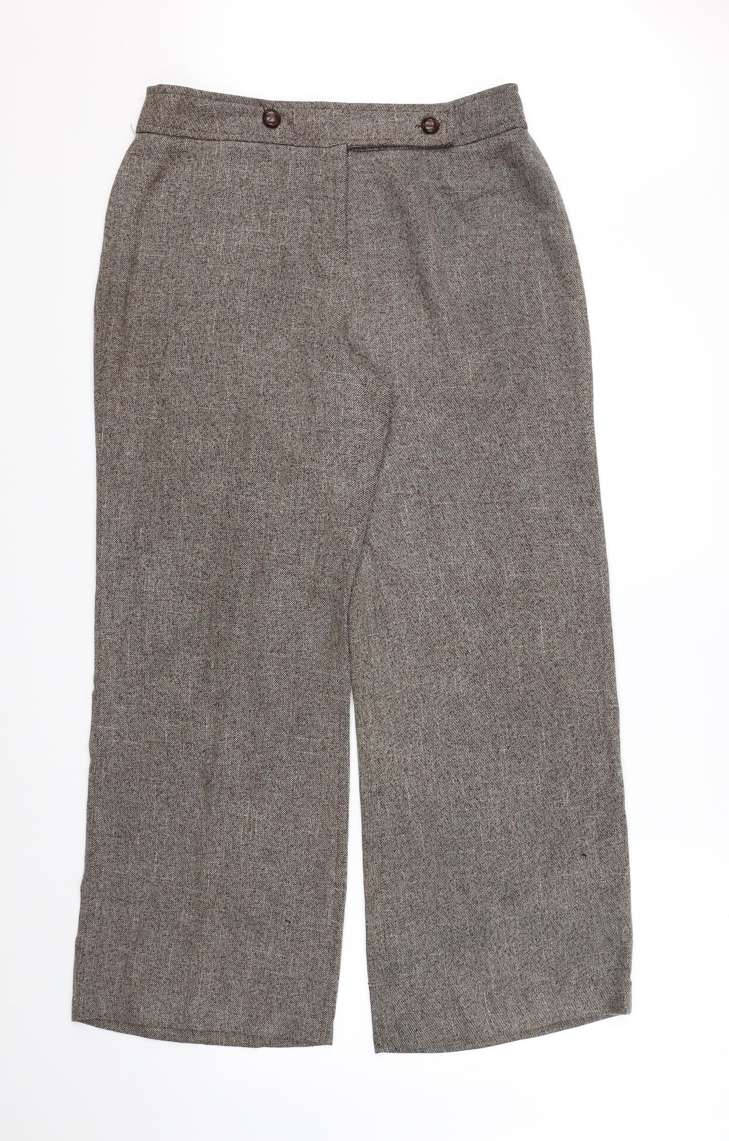 Mia Moda Womens Brown   Trousers  Size 16 L28 in