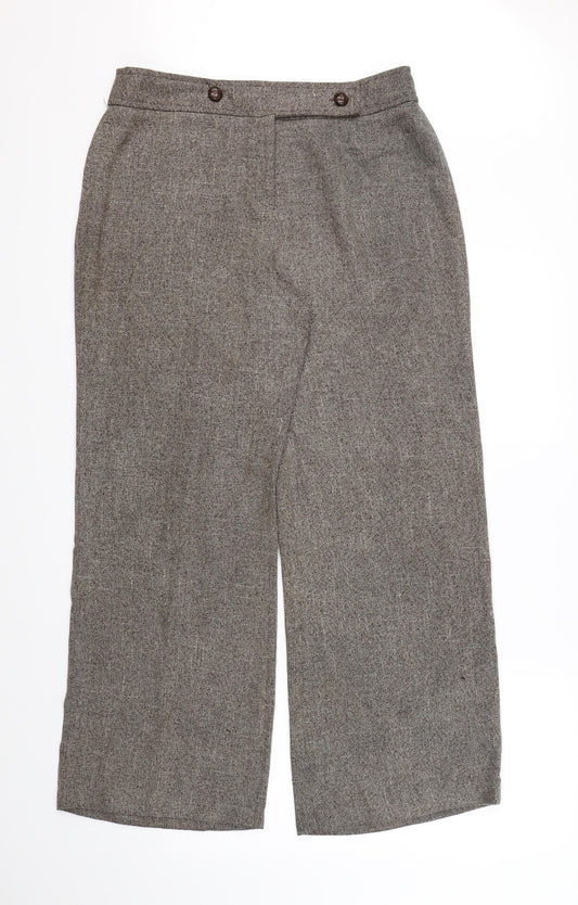 Mia Moda Womens Brown   Trousers  Size 16 L28 in