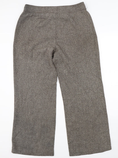 Mia Moda Womens Brown   Trousers  Size 16 L28 in