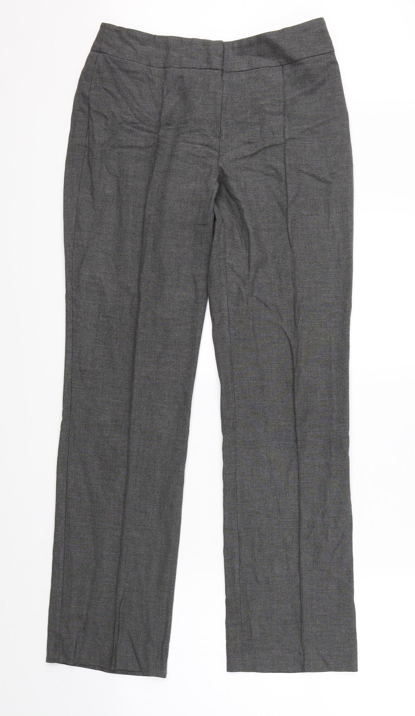 Womens UK Size 10 Linea Regular Fit Dress Pants Grey Trousers