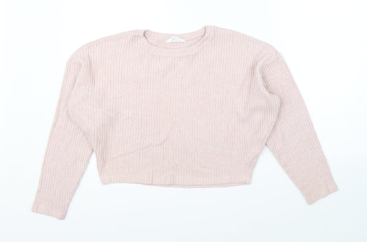 H&M Girls Pink   Pullover Jumper Size 11-12 Years
