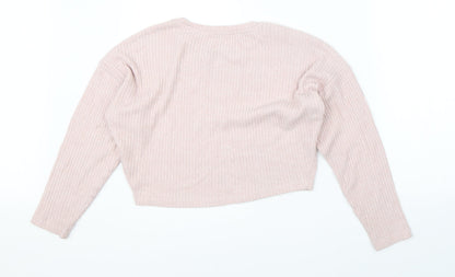 H&M Girls Pink   Pullover Jumper Size 11-12 Years