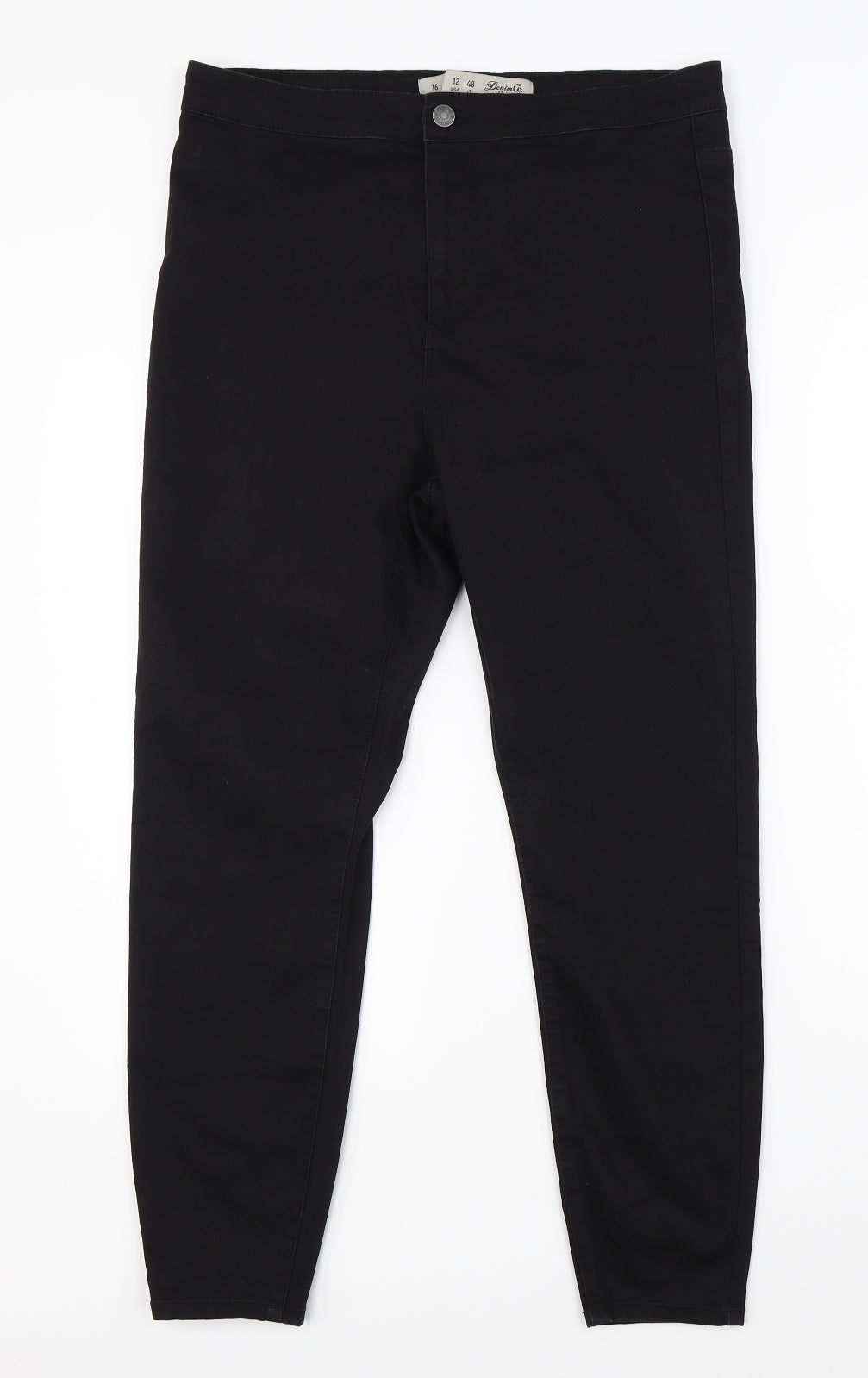 Denim Co  Womens Black  Denim Jegging Jeans Size 16 L25 in