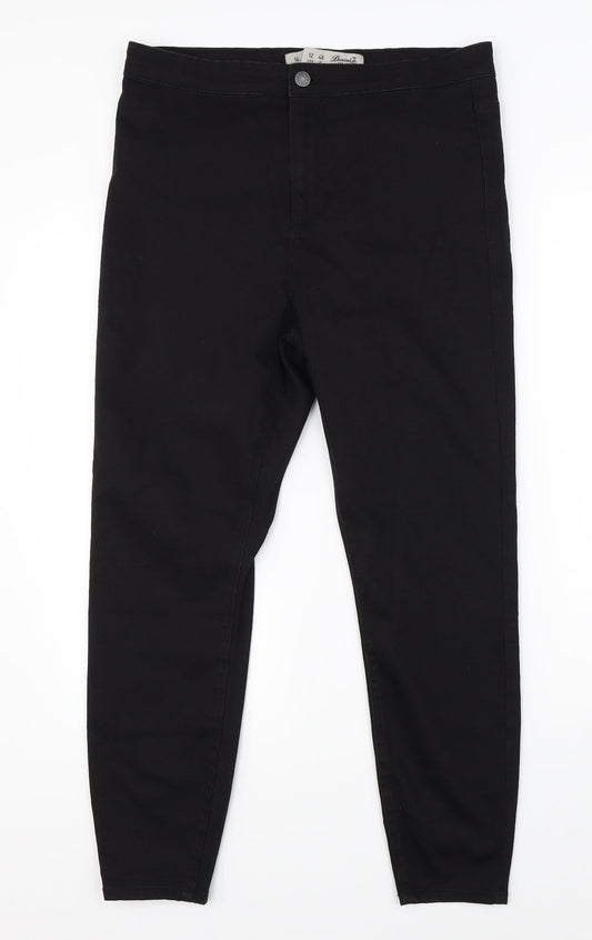 Denim Co  Womens Black  Denim Jegging Jeans Size 16 L25 in