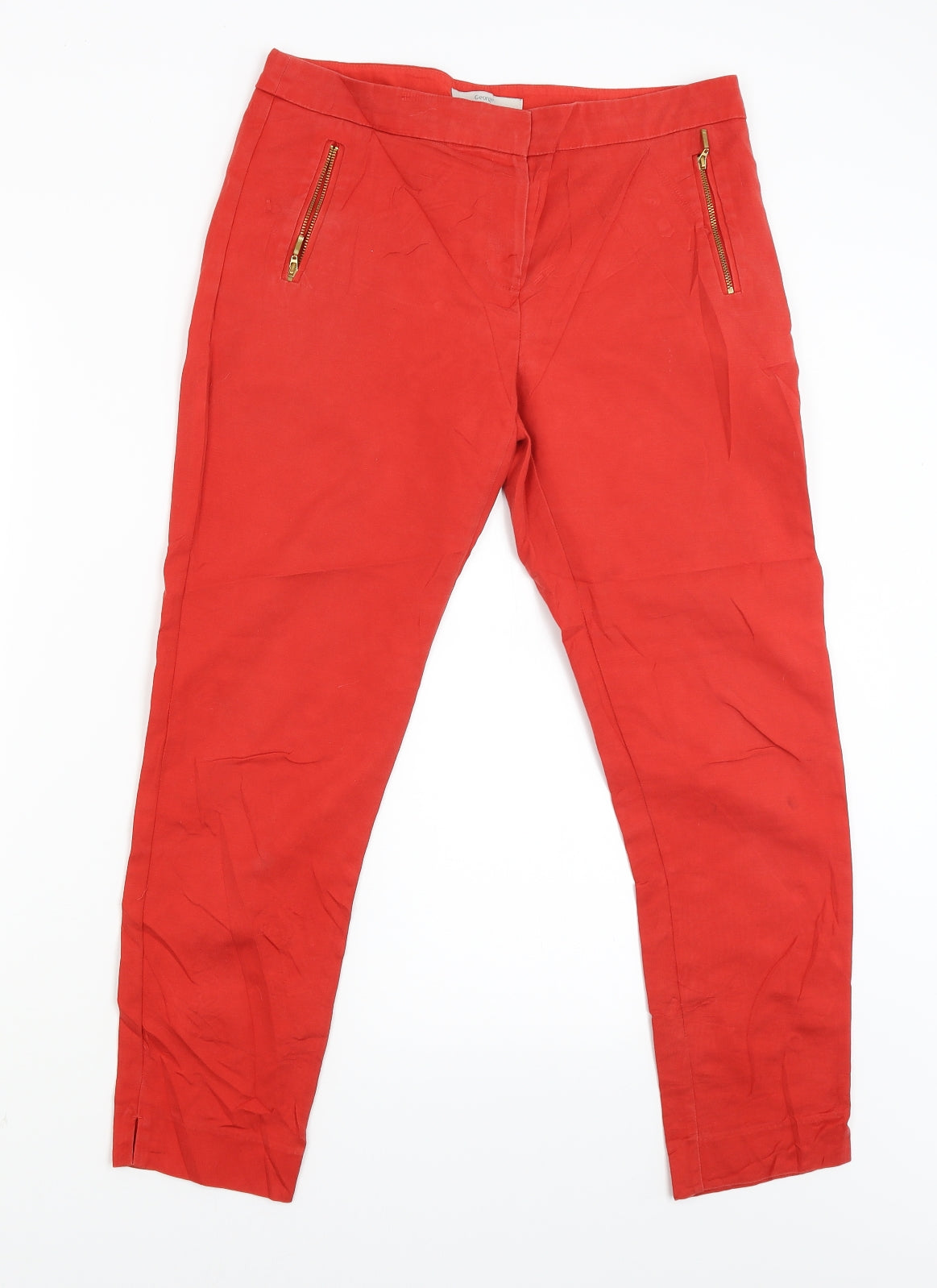 George Womens Red   Trousers  Size 10 L25 in
