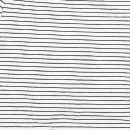 Pandini Womens White Striped  Pullover Jumper Size M
