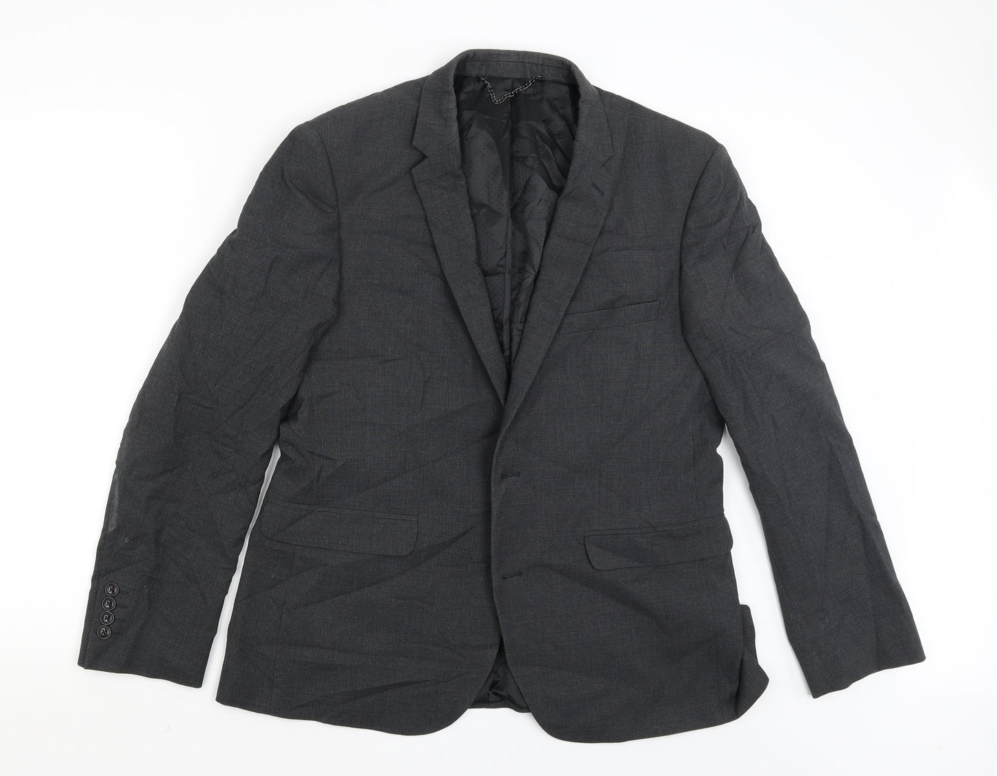 Mens UK Size 42 Burton Regular Grey Suit Jacket