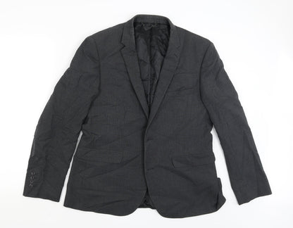 Mens UK Size 42 Burton Regular Grey Suit Jacket