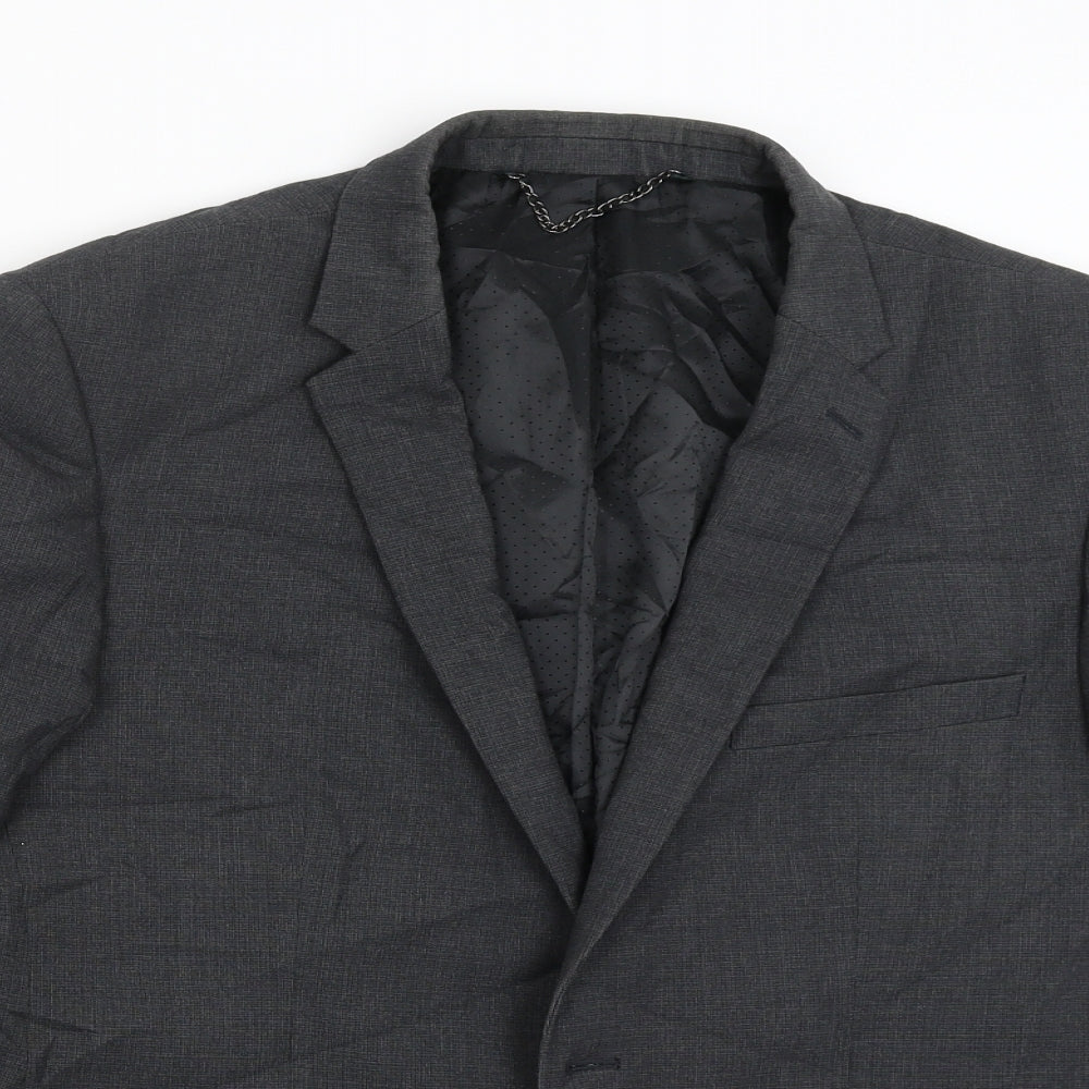 Mens UK Size 42 Burton Regular Grey Suit Jacket