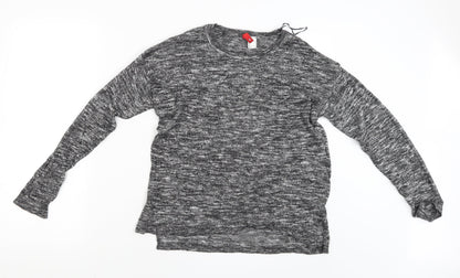 Womens UK Size S Divided Grey Pullover Jumper