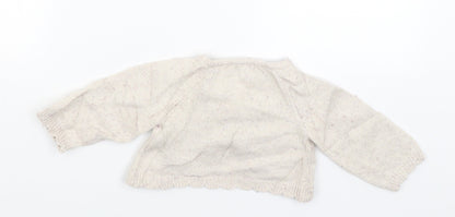 Monsoon Girls Beige   Cardigan Jumper Size 3-6 Months
