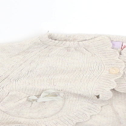 Monsoon Girls Beige   Cardigan Jumper Size 3-6 Months