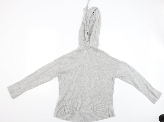 H&M Womens Grey   Pullover Hoodie Size XS