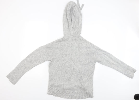 H&M Womens Grey   Pullover Hoodie Size XS
