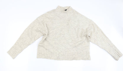 Womens UK Size M New Look Beige Pullover Jumper