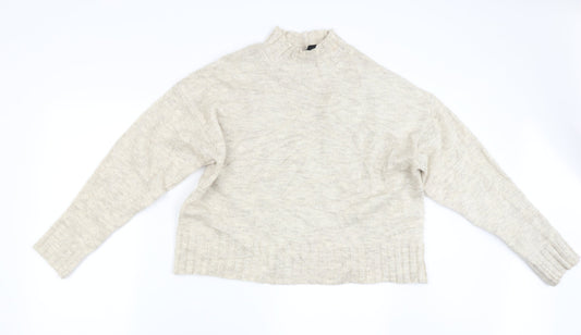 Womens UK Size M New Look Beige Pullover Jumper