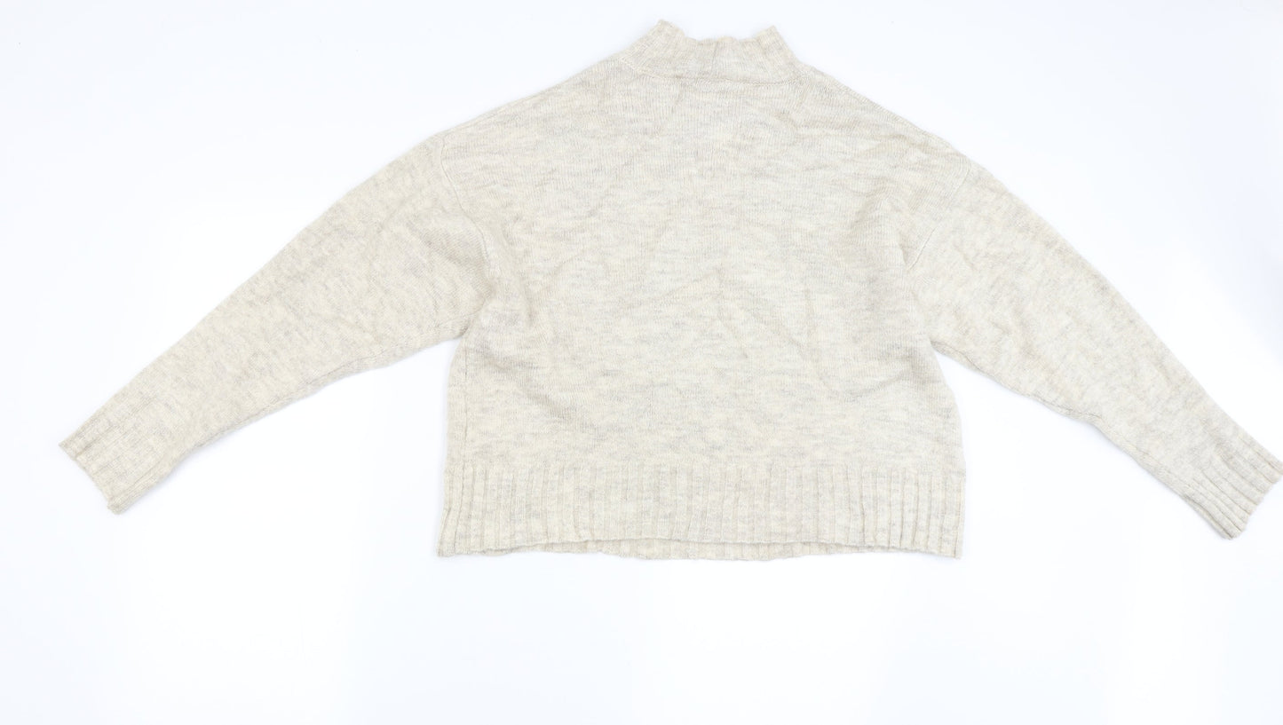 Womens UK Size M New Look Beige Pullover Jumper