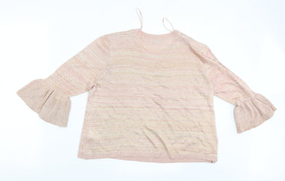 Womens UK Size 16 Per Una Pink Basic Blouse