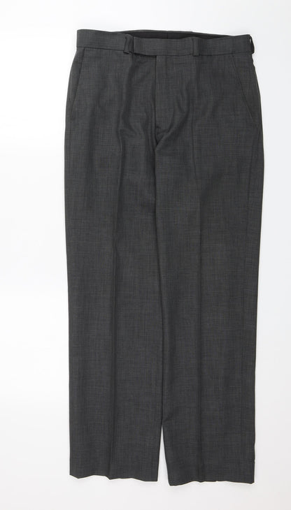 George Mens Black   Dress Pants Trousers Size 32 in L28 in