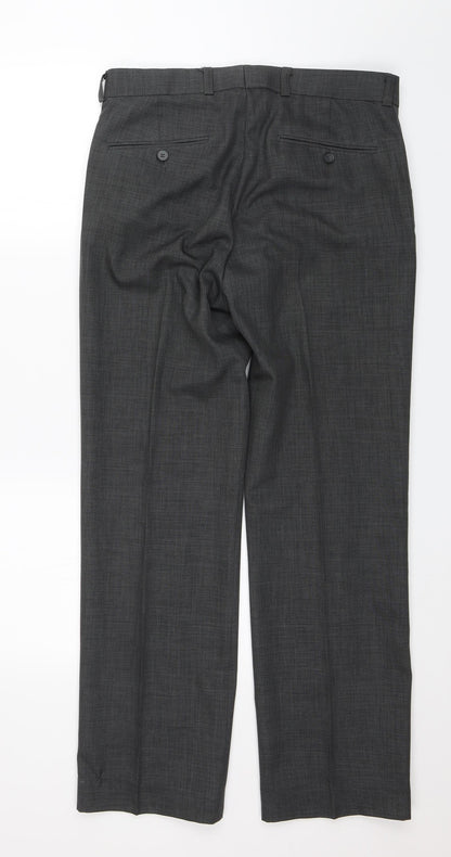 George Mens Black   Dress Pants Trousers Size 32 in L28 in