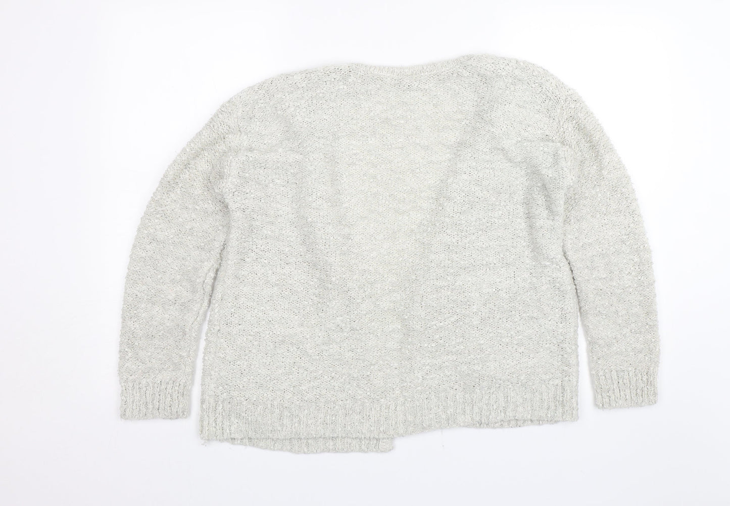 Womens UK Size 14 Topshop Grey Cardigan Jumper
