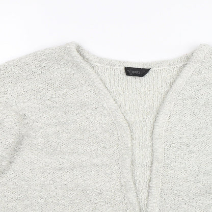 Womens UK Size 14 Topshop Grey Cardigan Jumper