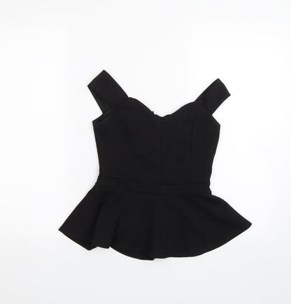 Miss Selfridge Womens Black   Basic Blouse Size 6