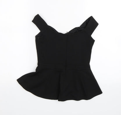 Miss Selfridge Womens Black   Basic Blouse Size 6
