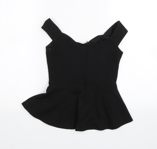 Miss Selfridge Womens Black   Basic Blouse Size 6