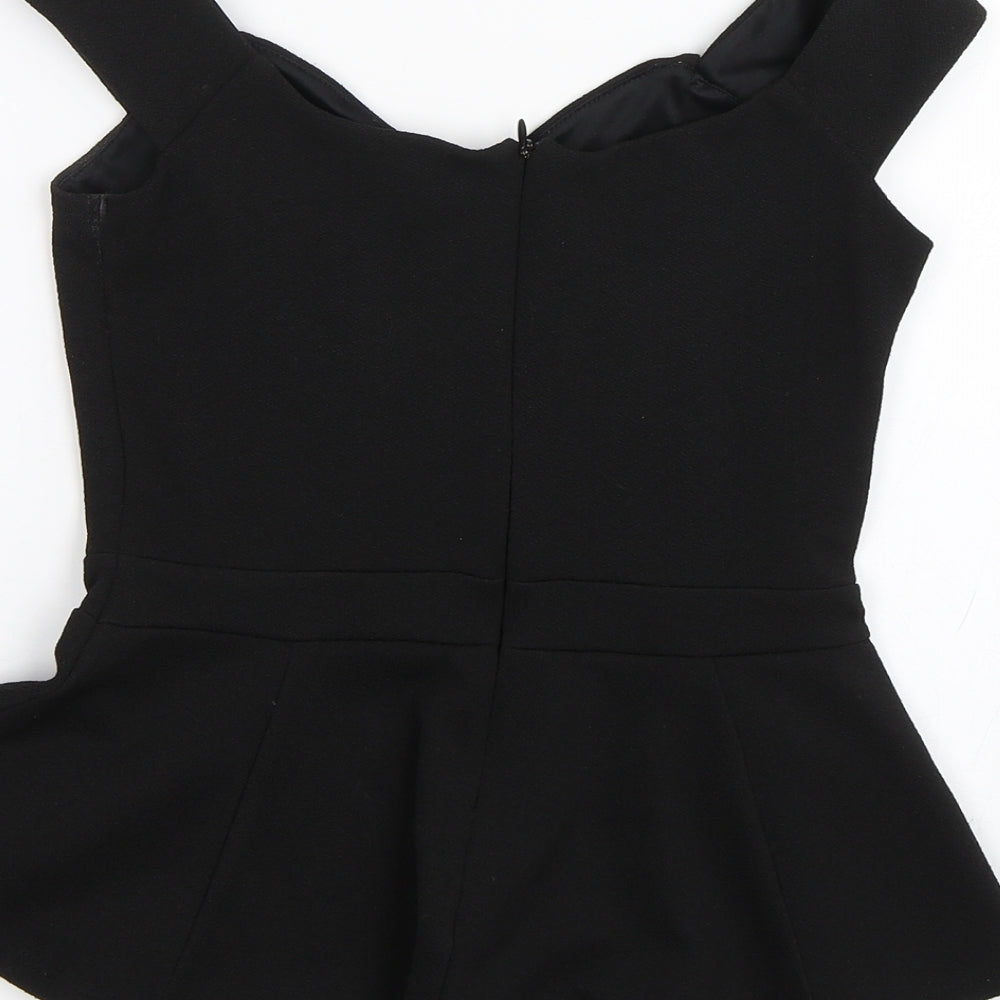 Miss Selfridge Womens Black   Basic Blouse Size 6