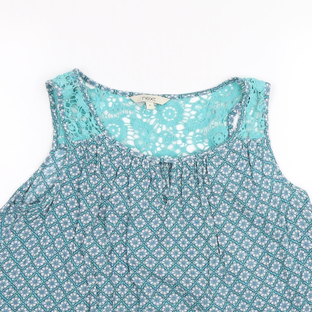 Womens UK Size 6 NEXT Blue Basic Blouse
