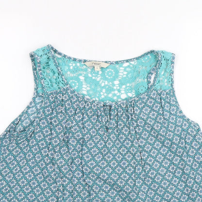 Womens UK Size 6 NEXT Blue Basic Blouse
