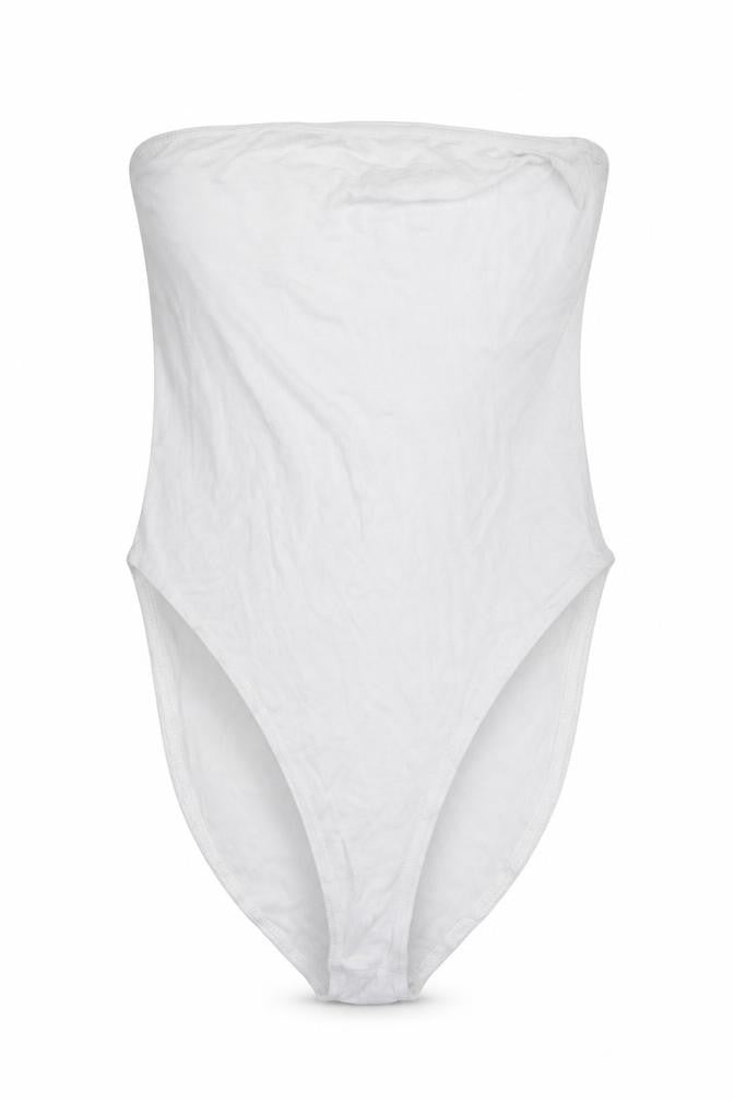 Boohoo Womens White   Bodysuit One-Piece Size 10