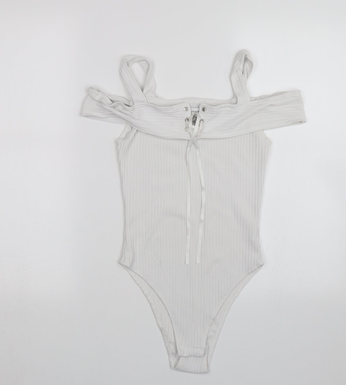 Primark Womens White   Bodysuit One-Piece Size 8