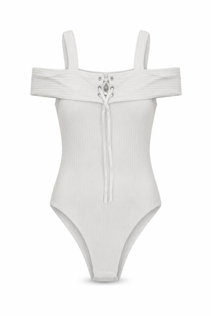 Womens UK Size 8 Primark One-Piece White Bodysuit