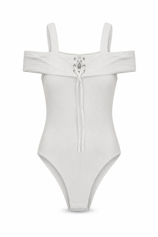 Womens UK Size 8 Primark One-Piece White Bodysuit