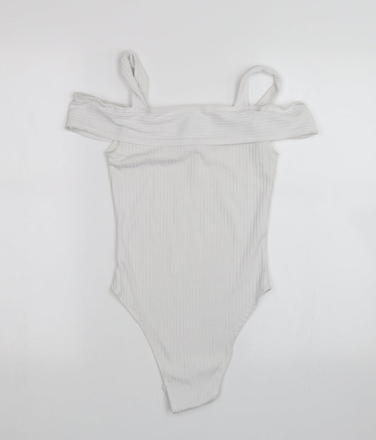 Primark Womens White   Bodysuit One-Piece Size 8