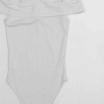 Primark Womens White   Bodysuit One-Piece Size 8