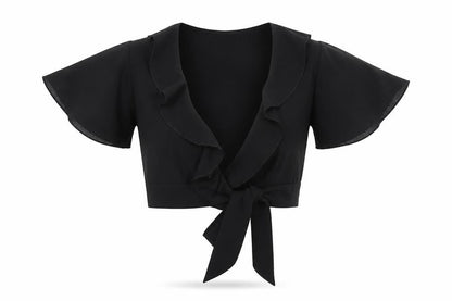 Womens UK Size 4 PRETTYLITTLETHING Black Basic Blouse